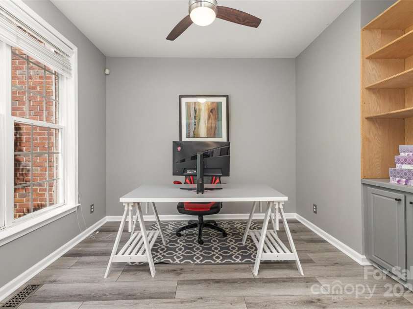 6419 Antioch Court, Matthews, NC 28104.  MLS# CAR4264351, YatesRealty ID 31684. Main level Office