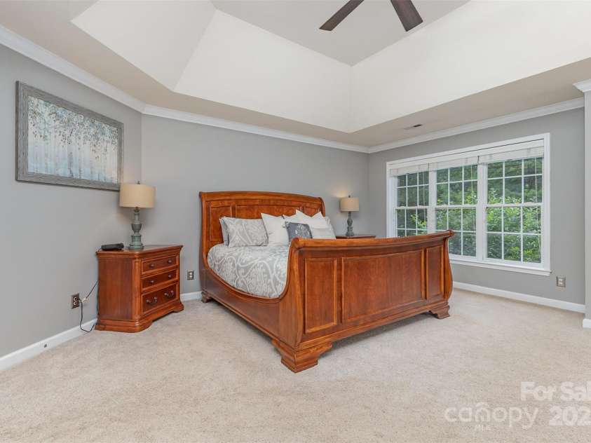 6419 Antioch Court, Matthews, NC 28104.  MLS# CAR4264351, YatesRealty ID 31684. Primary Bedroom