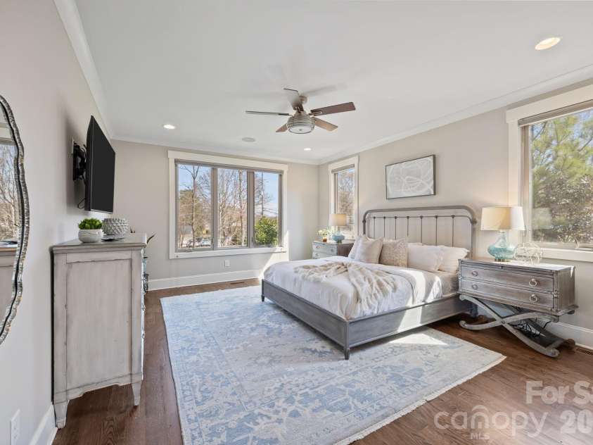 22304 John Gamble Road, Cornelius, NC 28031.  MLS# CAR4353501, YatesRealty ID 3169. Primary bedroom on main floor