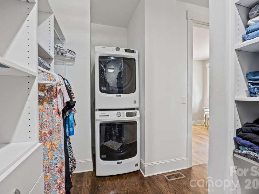 22304 John Gamble Road, Cornelius, NC 28031.  MLS# CAR4353501, YatesRealty ID 3169. Primary closet w/ space for washer/dryer