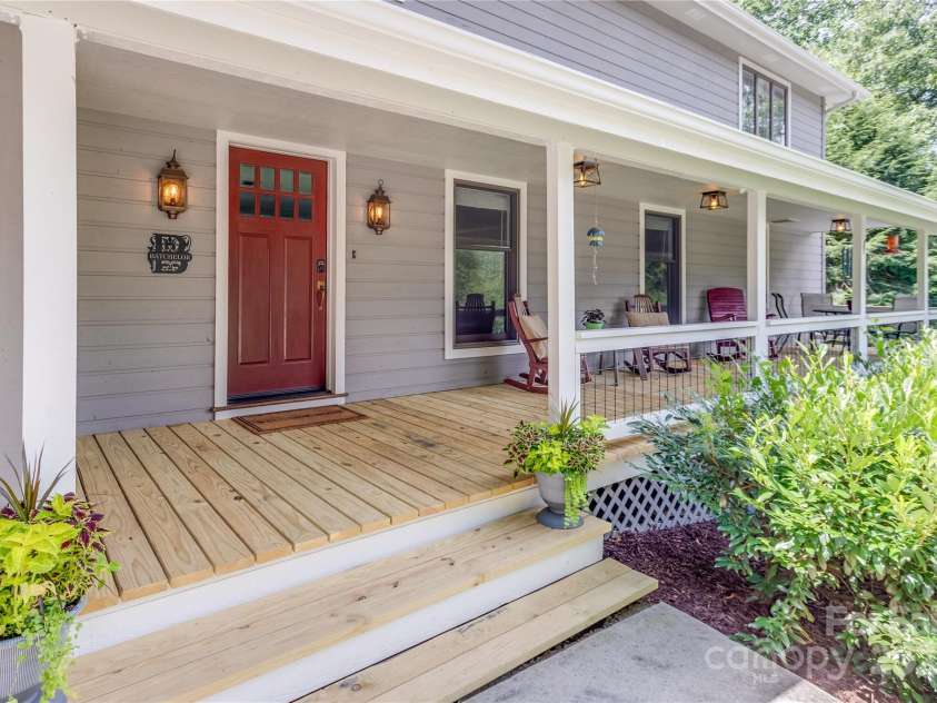 200 Crescent Drive, Lake Junaluska, NC 28745.  MLS# CAR4286284, YatesRealty ID 31693. New front porch decking and railings create a very welcome entrance to this inviting home.