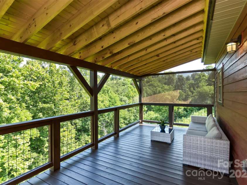 11 South Pine Drive, Weaverville, NC 28787.  MLS# CAR4274565, YatesRealty ID 31700. LARGE COVERED BACK DECK