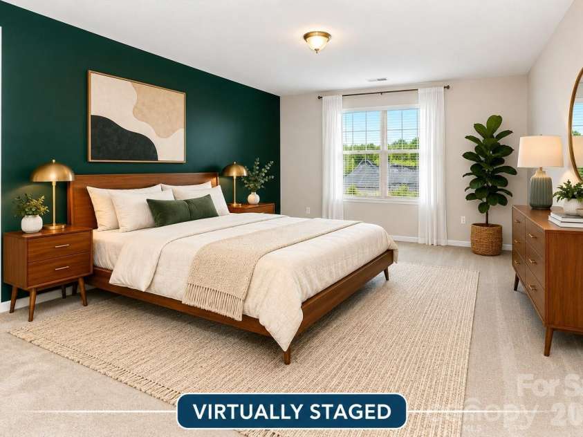 11320 Westbranch Parkway, Davidson, NC 28036.  MLS# CAR4392309, YatesRealty ID 31707. Primary bedroom #2 upper level - virtually staged