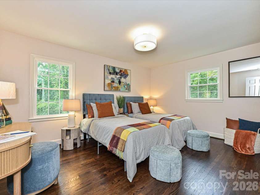 6654 Brookcrest Drive, Charlotte, NC 28210.  MLS# CAR4395296, YatesRealty ID 31719. Second bedroom with double closets