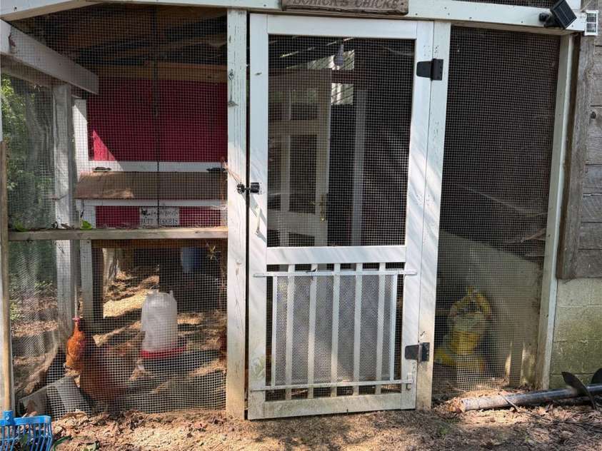 205 Dornoch Drive, Weddington, NC 28104.  MLS# CAR4384055, YatesRealty ID 31736. Chicken coop attached to wired workshop/garage