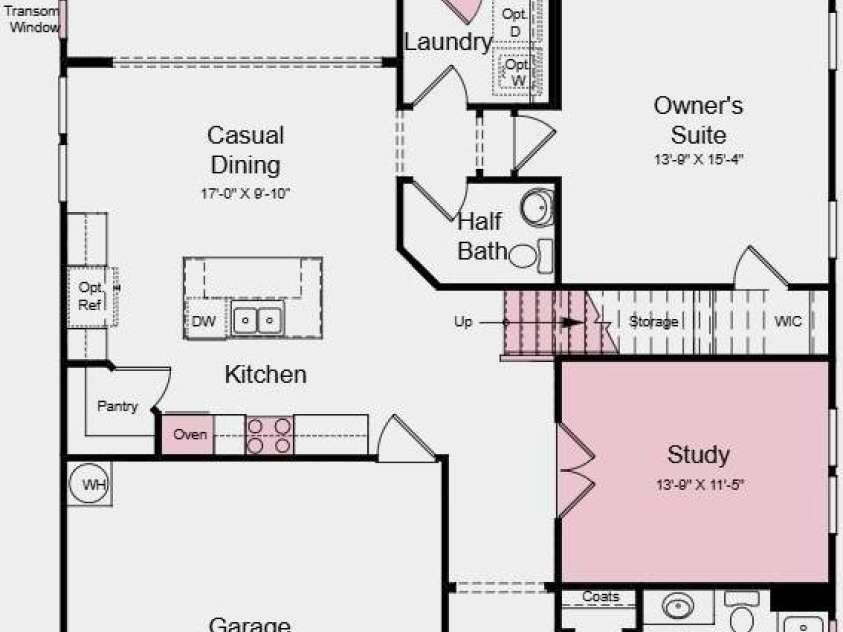 317 Basil Drive, Indian Trail, NC 28079.  MLS# CAR4291866, YatesRealty ID 31737. First Floor Plan