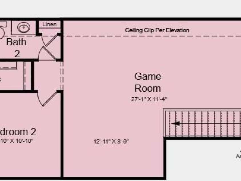 317 Basil Drive, Indian Trail, NC 28079.  MLS# CAR4291866, YatesRealty ID 31737. Second Floor Plan
