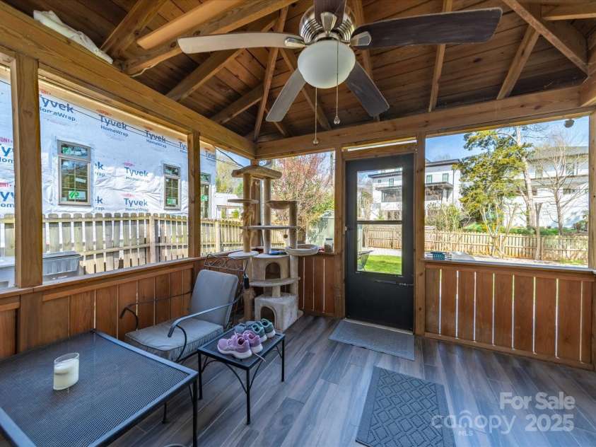 1623 Geneva Court, Charlotte, NC 28209.  MLS# CAR4235982, YatesRealty ID 3180. Screened porch