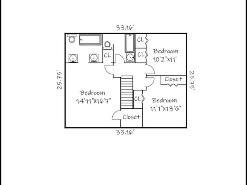 1496 Hardwood Circle, Newton, NC 28658.  MLS# CAR4281283, YatesRealty ID 31808. Floor Plan Upper Level