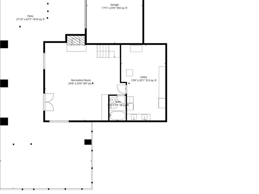 2184 Pine Mountain Drive, Connelly Springs, NC 28612.  MLS# CAR4354781, YatesRealty ID 3182. Basement Level
