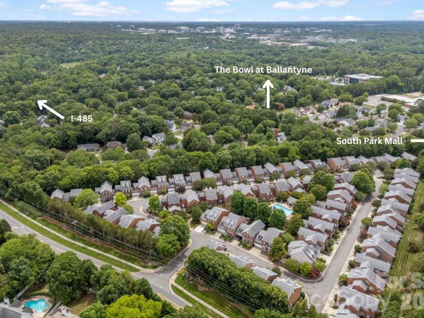 9415 Bonnie Briar Circle, Charlotte, NC 28277.  MLS# CAR4389175, YatesRealty ID 31824. Landmark Drone