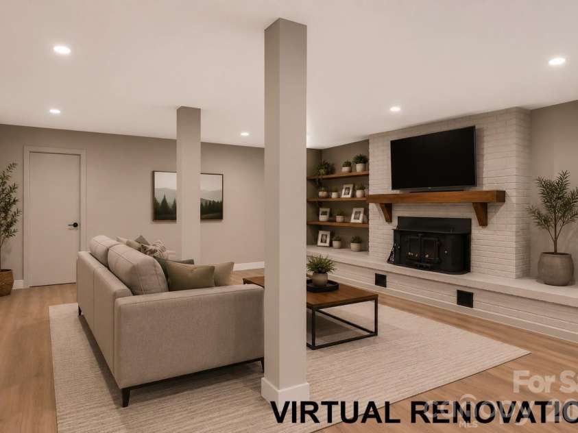 103 Richard Lane, Black Mountain, NC 28711.  MLS# CAR4393479, YatesRealty ID 31831. Basement Den - virtually staged and enhanced to show potential