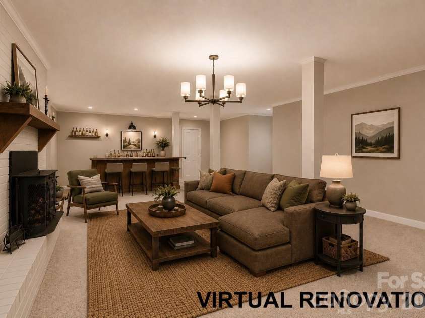 103 Richard Lane, Black Mountain, NC 28711.  MLS# CAR4393479, YatesRealty ID 31831. Basement Den - virtually staged and enhanced to show potential