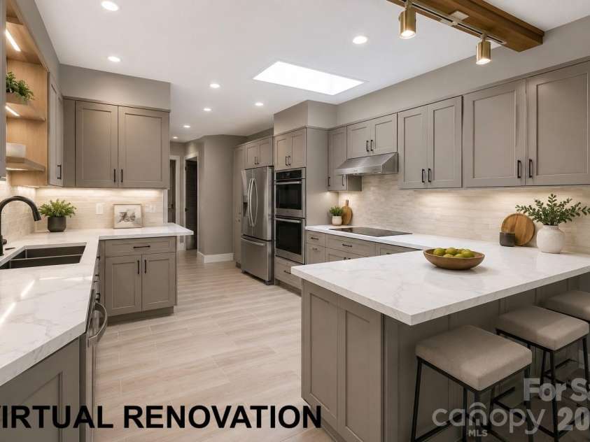 103 Richard Lane, Black Mountain, NC 28711.  MLS# CAR4393479, YatesRealty ID 31831. Kitchen - virtually staged and enhanced to show potential