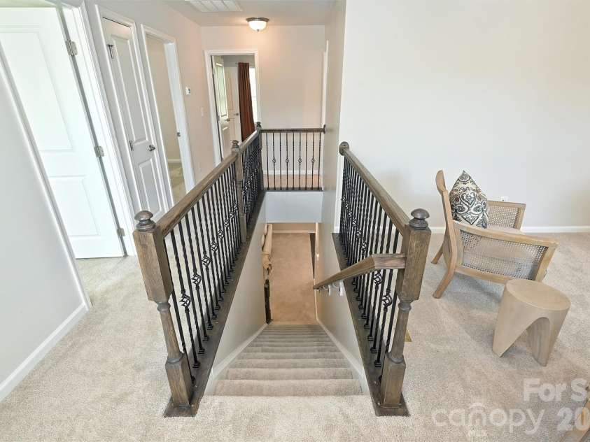 3729 Benseval Lane, Matthews, NC 28105.  MLS# CAR4382542, YatesRealty ID 31842. Beautiful Staircase