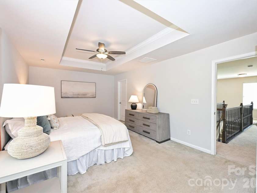 3729 Benseval Lane, Matthews, NC 28105.  MLS# CAR4382542, YatesRealty ID 31842. Tray ceiling and ceiling fan