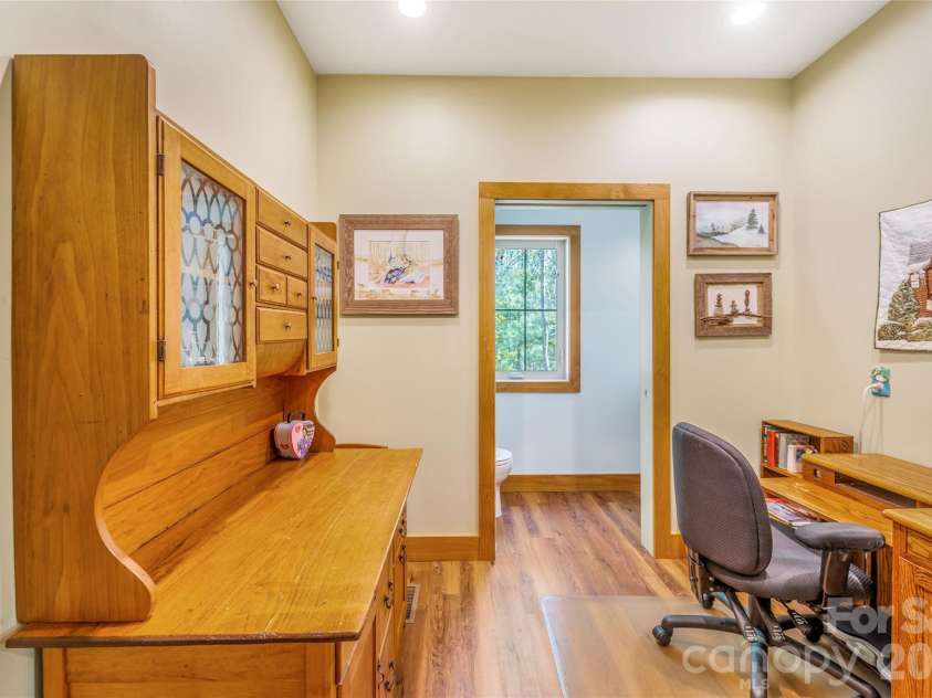 446 Amanda Drive, Mars Hill, NC 28754.  MLS# CAR4368422, YatesRealty ID 31853. Office area w/ half bath access