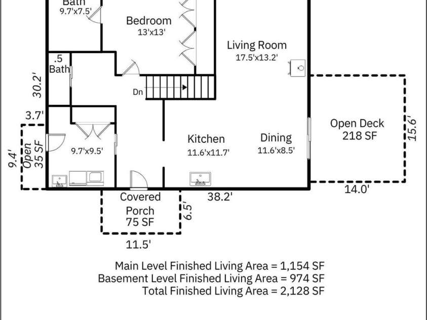 446 Amanda Drive, Mars Hill, NC 28754.  MLS# CAR4368422, YatesRealty ID 31853. Upper Level Floor Plan