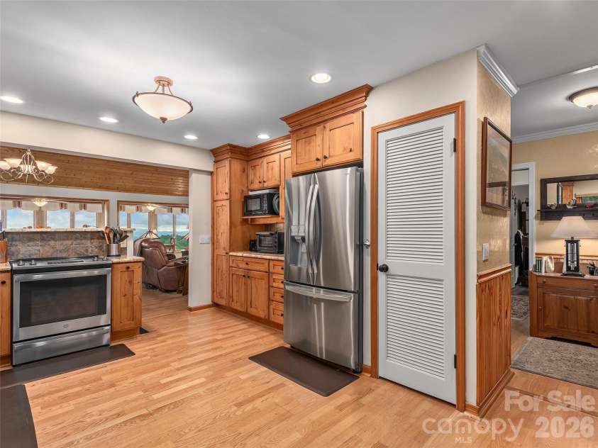 503 Fleetwood Plaza, Laurel Park, NC 28739.  MLS# CAR4379212, YatesRealty ID 31859. Kitchen looking into living area
