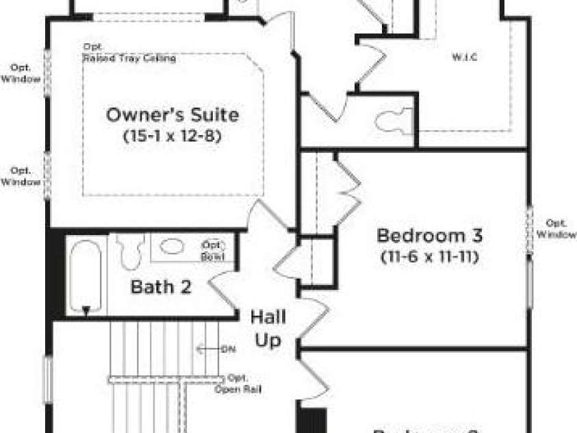 3020 Broken Spur Lane, Pineville, NC 28134.  MLS# CAR4385383, YatesRealty ID 31878. 2nd floor layout - Representative Photo