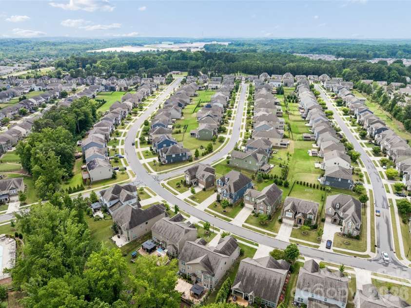 1345 Sandy Bottom Drive, Concord, NC 28027.  MLS# CAR4388399, YatesRealty ID 31881. Aerial View of Commnity
