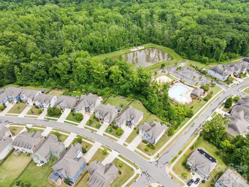 1345 Sandy Bottom Drive, Concord, NC 28027.  MLS# CAR4388399, YatesRealty ID 31881. Aerial View of Commnity