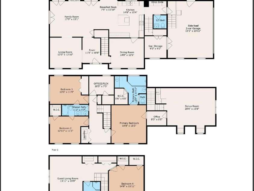 2306 Beechwood Drive, Waxhaw, NC 28173.  MLS# CAR4249221, YatesRealty ID 31885. Floor Plan