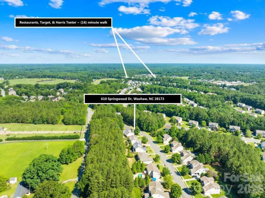 610 Springwood Drive, Waxhaw, NC 28173.  MLS# CAR4391184, YatesRealty ID 31893. 