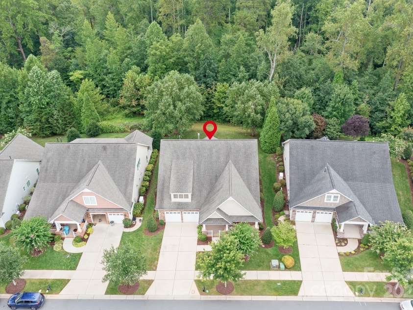 12632 Meetinghouse Drive, Cornelius, NC 28031.  MLS# CAR4287624, YatesRealty ID 31899. Aerial View from front of house