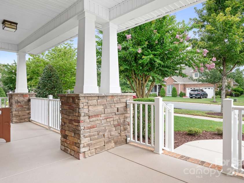 12632 Meetinghouse Drive, Cornelius, NC 28031.  MLS# CAR4287624, YatesRealty ID 31899. View from front porch