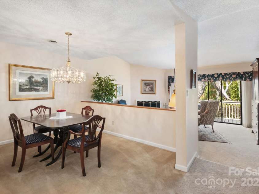 123 Deerlake Drive, Asheville, NC 28803.  MLS# CAR4235089, YatesRealty ID 3190. View of Dining Area looking into the Living Room