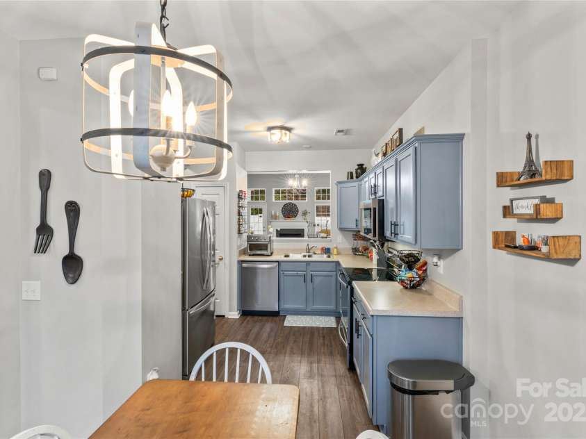 630 Bayou Circle, Clover, SC 29710.  MLS# CAR4284950, YatesRealty ID 31900. Kitchen upgrades include Lighting, Stainless Appliances include Newer Refrigerator, Range, and Microwave.