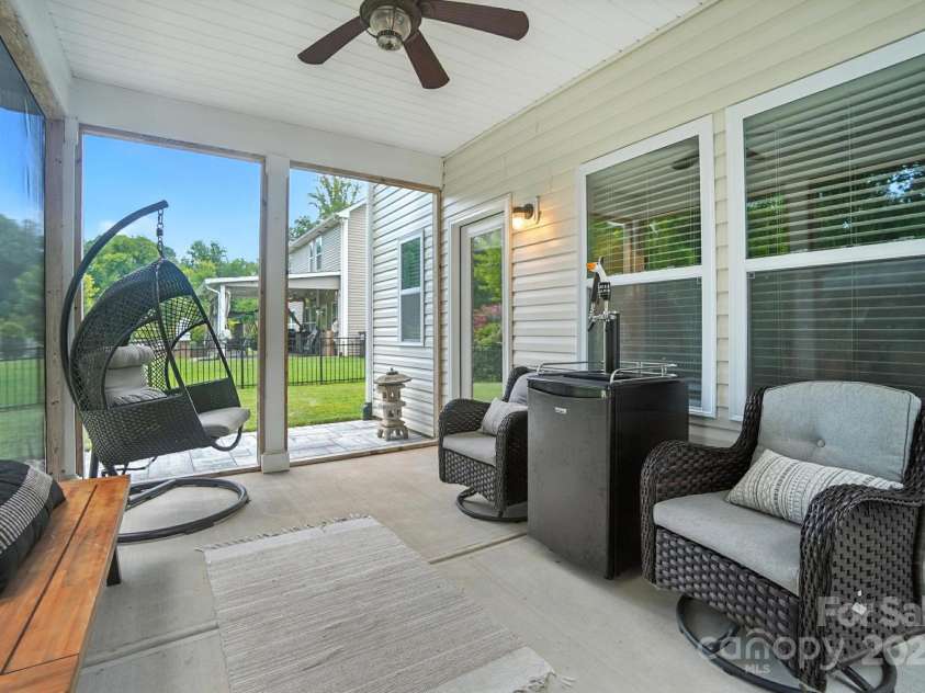 4012 Bainbridge Place, Fort Mill, SC 29707.  MLS# CAR4282310, YatesRealty ID 31905. Screened Back Porch