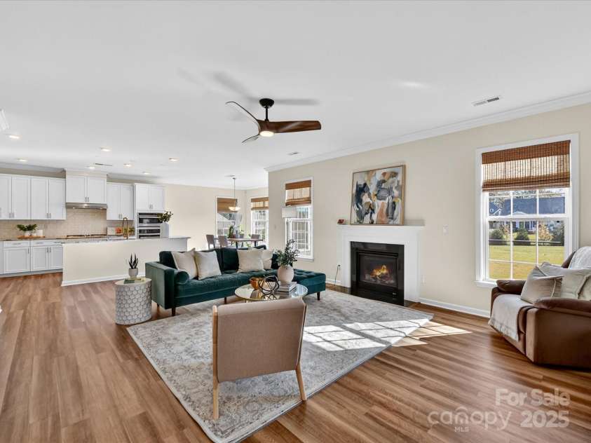244 Bouchard Drive, Waxhaw, NC 28173.  MLS# CAR4312456, YatesRealty ID 3191. Open floor plan family room 