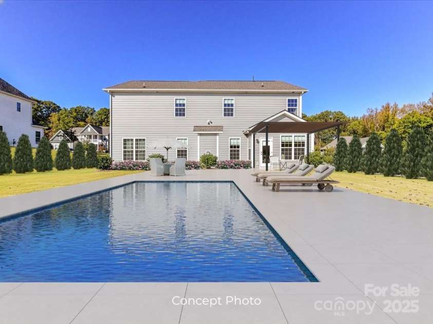 244 Bouchard Drive, Waxhaw, NC 28173.  MLS# CAR4312456, YatesRealty ID 3191. Pool Rendering 