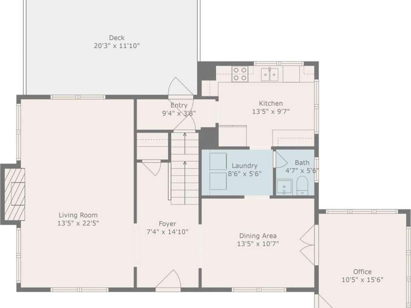 18 Robinwood Avenue, Asheville, NC 28806.  MLS# CAR4393836, YatesRealty ID 31910. Main level floor plan