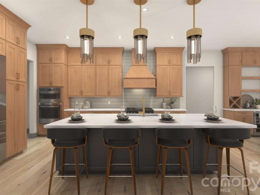 752 Lynderhill Lane, Matthews, NC 28105.  MLS# CAR4390057, YatesRealty ID 31915. Kitchen - Virtually Staged