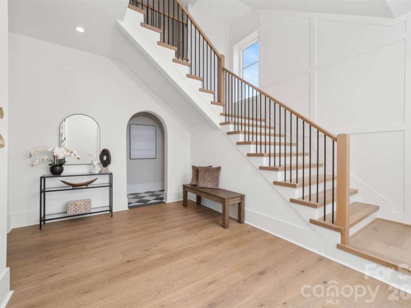 216 Walnut Street, Davidson, NC 28036.  MLS# CAR4300699, YatesRealty ID 31926. Foyer with elevator access