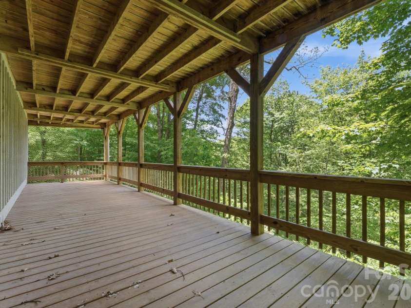 311 Copper Spur Drive, Maggie Valley, NC 28751.  MLS# CAR4387537, YatesRealty ID 31927. Lower level deck