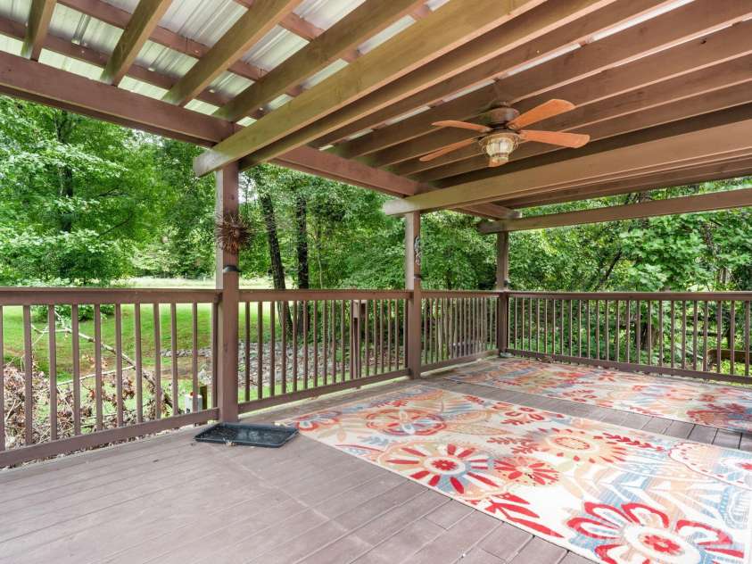 3110 Ninth Tee Drive, Newton, NC 28658.  MLS# CAR4427024, YatesRealty ID 31959. Covered outdoor deck