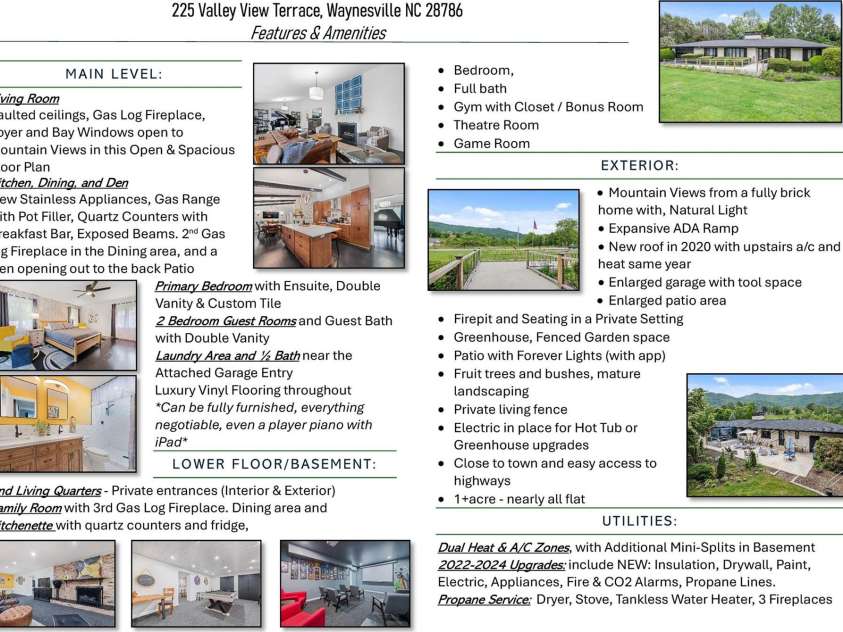 225 Valley View Terrace, Waynesville, NC 28786.  MLS# CAR4393686, YatesRealty ID 31966. 
