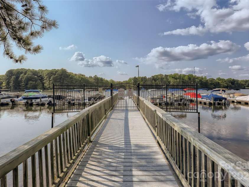 275 Bridges Farm Road, Mooresville, NC 28115.  MLS# CAR4244673, YatesRealty ID 31968. Boat slips are occasionally available for rent or purchase from a private owner