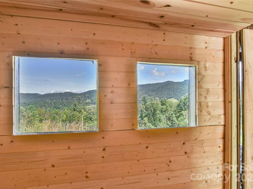 93 Old Stewart Road, Weaverville, NC 28787.  MLS# CAR4278171, YatesRealty ID 31980. View from Sauna
