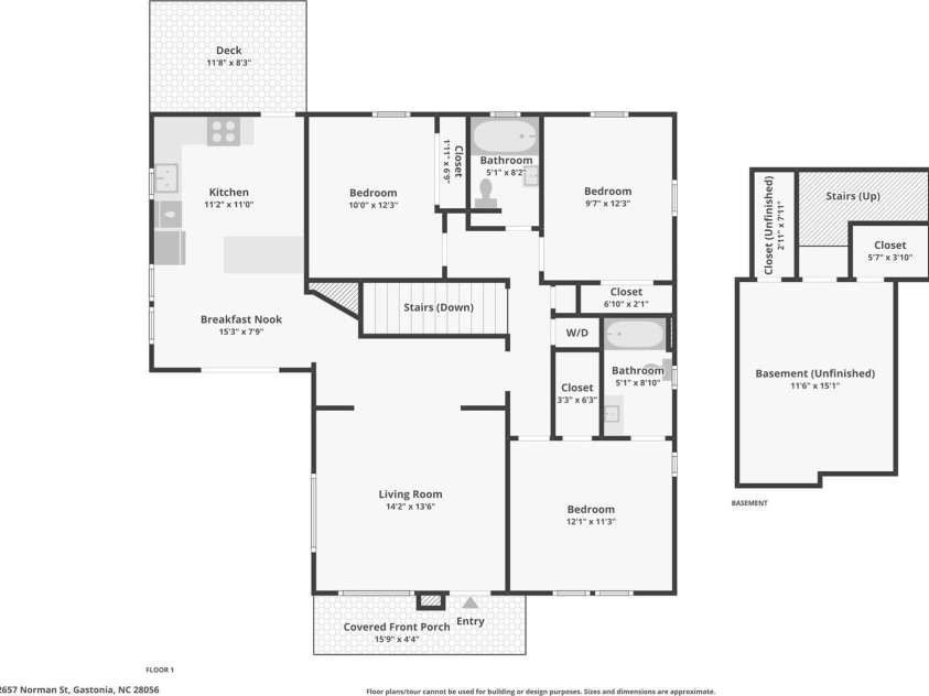 2657 Norman Street, Gastonia, NC 28056.  MLS# CAR4388951, YatesRealty ID 31985. 