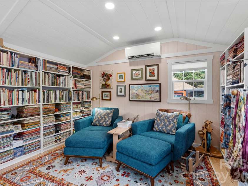 34 Justice Drive, Leicester, NC 28748.  MLS# CAR4394117, YatesRealty ID 31989. Studio with Mitsubishi minisplit