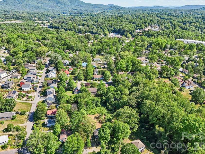 3 View Street, Asheville, NC 28803.  MLS# CAR4383178, YatesRealty ID 31991. Aerial facing South