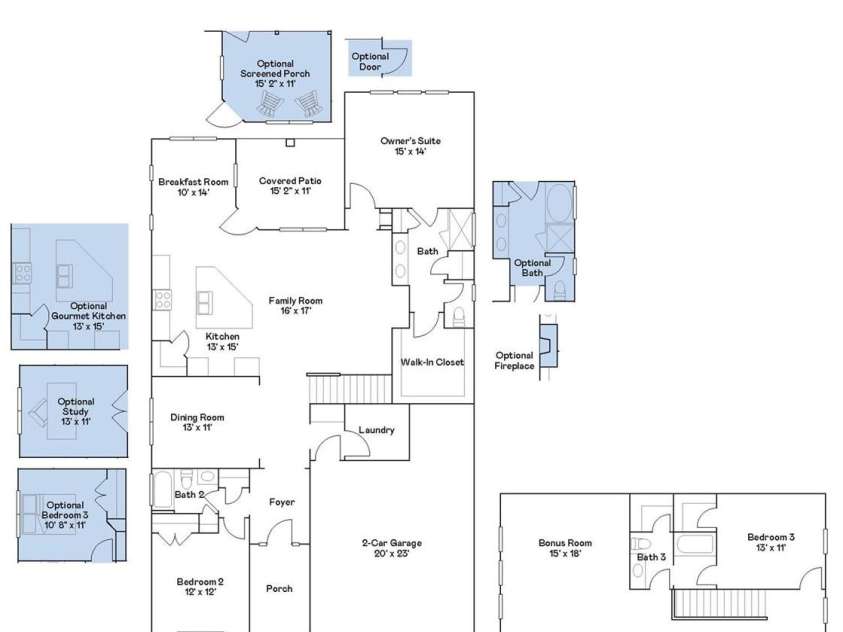 6472 Fairfax Court, Maiden, NC 28650.  MLS# CAR4291192, YatesRealty ID 31995. Cambridge Floorplan