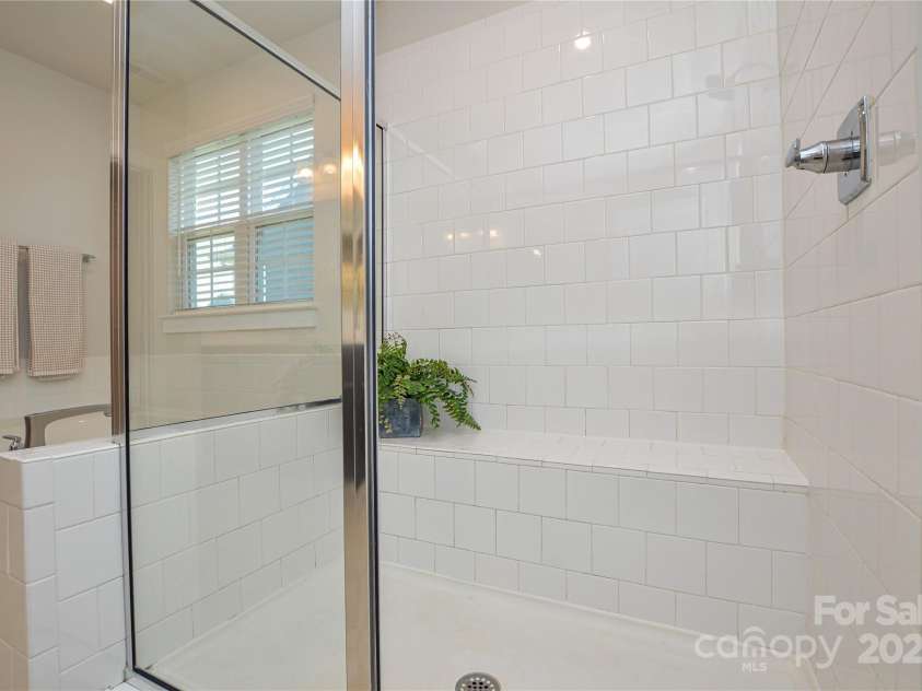 128 Tetcott Street, Mooresville, NC 28115.  MLS# CAR4283720, YatesRealty ID 32002. Shower With Bench