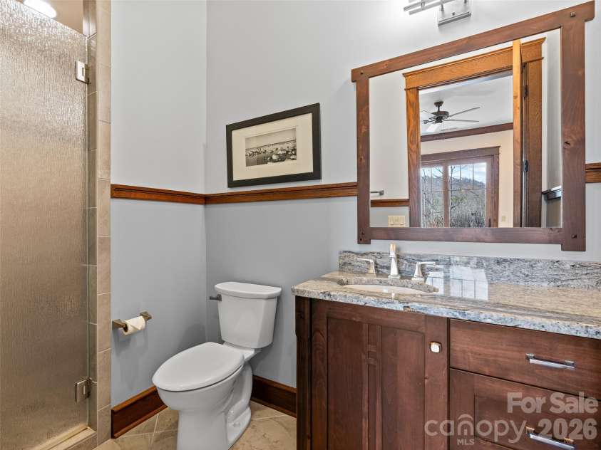 276 Stone Valley Way, Hendersonville, NC 28792.  MLS# CAR4356812, YatesRealty ID 32007. Full ensuite bathroom on lower level.