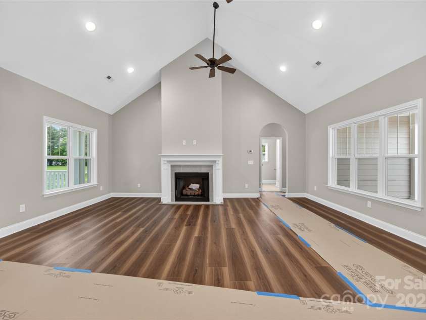 7245 Mooresville Road, Salisbury, NC 28147.  MLS# CAR4292031, YatesRealty ID 32050. Living room, fireplace